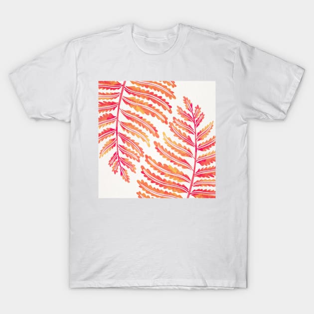 fern leaf pink T-Shirt by CatCoq